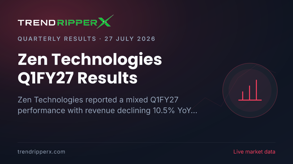 Zen Technologies Q1FY27 Results: Profit Falls 40% Despite ₹1,239 Crore Order Book