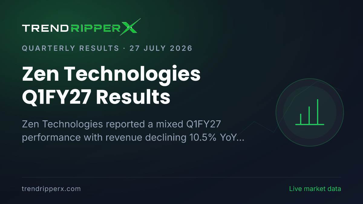 Zen Technologies Q1FY27 Results: Profit Falls 40% Despite ₹1,239 Crore Order Book
