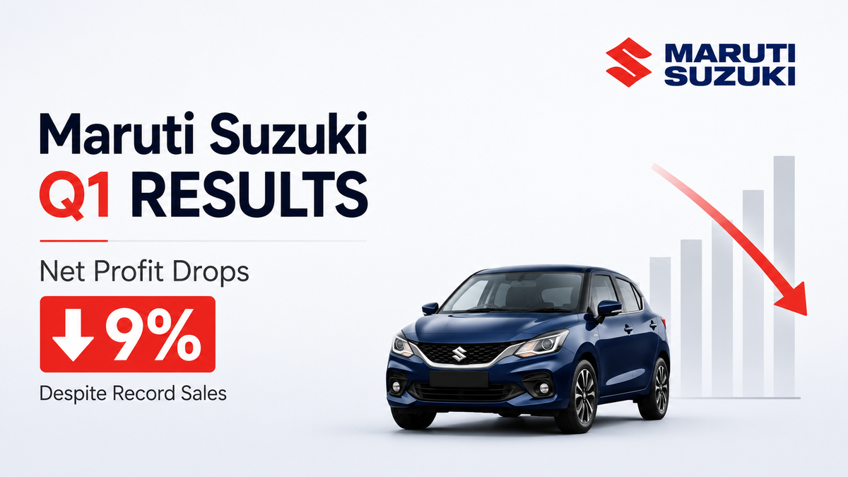 Maruti Suzuki Q1 Results: Profit Falls 9% YoY Despite Record Sales; Revenue Rises 36%