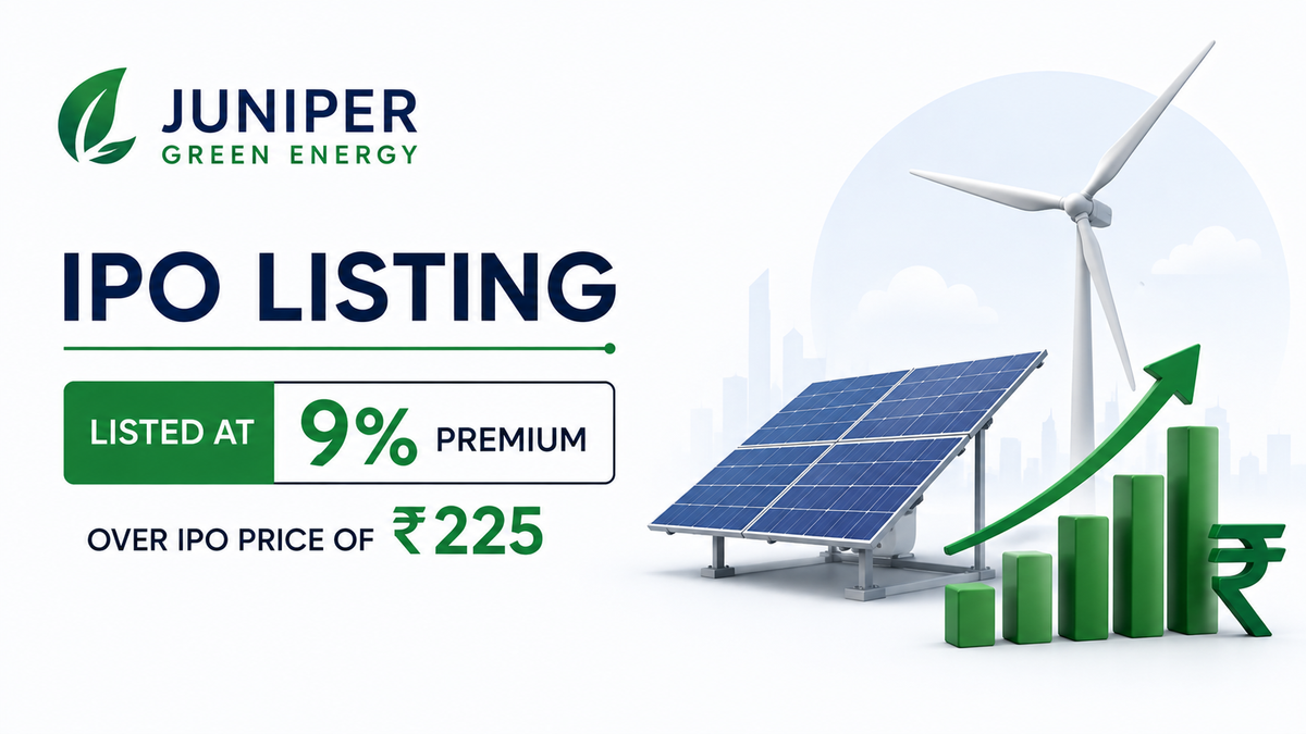 Juniper Green Energy IPO Listing: Shares Debut at 9% Premium Over Issue Price