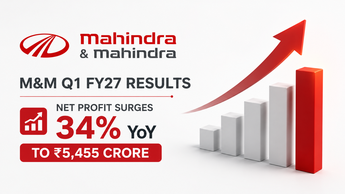 M&M Q1 Results FY27: Net Profit Surges 34% YoY to ₹5,455 Crore on Strong Auto & Farm Growth