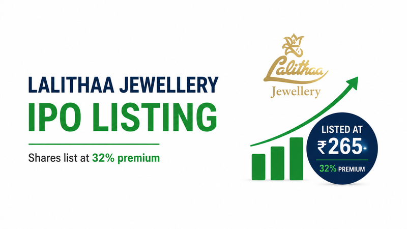 Lalithaa Jewellery IPO Listing: Shares Debut at 32% Premium Over Issue Price