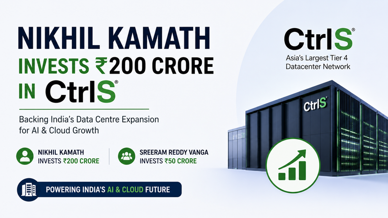 Nikhil Kamath Invests ₹200 Crore in CtrlS as Data Centre Demand Accelerates