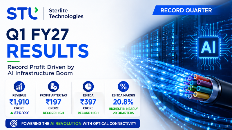 Sterlite Technologies Q1FY27 Results: Record Profit Driven by AI Infrastructure Demand