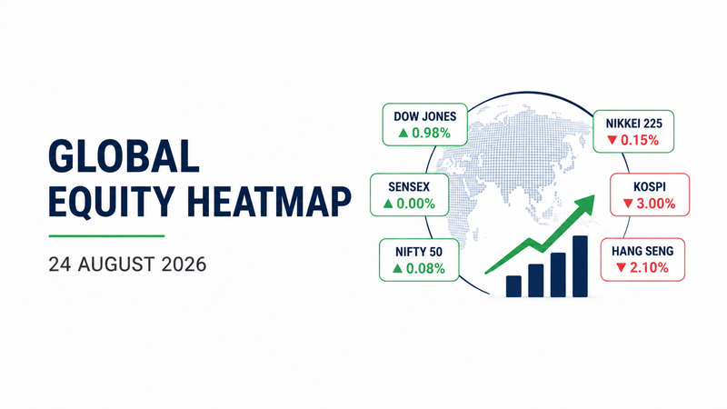 Global Equity Heatmap Today: Sensex, Nifty, Nikkei, KOSPI and Dow Jones Before Indian Market Open