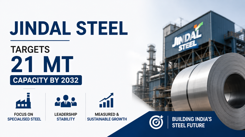 Jindal Steel Targets 21 MT Capacity by 2032 as New CEO Focuses on Stability and Specialised Steel